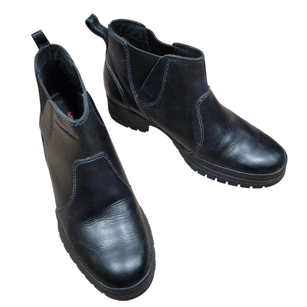Merrell Size 6.5 City Leaf Chelsea boots in Black Leather, Like New Condition